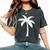 Cool Summer Vacation Beach Palm Tree Women's Oversized Comfort T-Shirt Pepper