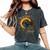 Cosmos Girl Total Solar Eclipse Watching April 8 2024 Women's Oversized Comfort T-Shirt Pepper