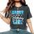 Daddy Of The Birthday Girl Family Snowflakes Winter Party Women's Oversized Comfort T-Shirt Pepper