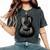 Distressed Acoustic Guitar Vintage Player Rock & Roll Music Women's Oversized Comfort T-Shirt Pepper