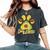 Dog Mom Paw Sunflower Pattern Women's Oversized Comfort T-Shirt Pepper