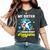 Down Syndrome Sister Awareness Day Down Right Awesome Sister Women's Oversized Comfort T-Shirt Pepper