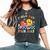 Field Day Fun Day Groovy Retro Field Trip Student Teacher Women's Oversized Comfort T-Shirt Pepper