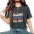 Fireworks 4Th Of July Boom Bitch Get Out The Way Groovy Women's Oversized Comfort T-Shirt Pepper