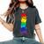 Lgbt Cat Stack Rainbow Gay Pride For Cat Lover Women's Oversized Comfort T-Shirt Pepper