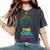 This Girl Glows Cute Girls Tie Dye Party Team Women's Oversized Comfort T-Shirt Pepper