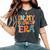 In My Glow Up Era Retro Groovy Women's Oversized Comfort T-Shirt Pepper