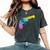 Gun Dripping Rainbow Graffiti Paint Artist Revolver Women's Oversized Comfort T-Shirt Pepper