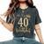 It's My 40Th Birthday Queen 40 Year Old Diamond Crown Women's Oversized Comfort T-Shirt Pepper