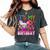 Its My 8Th Birthday Candy Candyland Birthday Girl 8 Year Old Women's Oversized Comfort T-Shirt Pepper