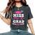 Lil Miss Pre-K Grad Last Day Of School Graduation Women's Oversized Comfort T-Shirt Pepper