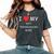 I Love My Hot Trinidadian Wife Cute Country Heart Women's Oversized Comfort T-Shirt Pepper