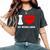 I Love My Music I Heart My Music Loud Vintage Women's Oversized Comfort T-Shirt Pepper