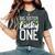 Lucky One First Birthday Big Sister Family St Patrick's Day Women's Oversized Comfort T-Shirt Pepper