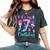 Mermaid Birthday Girls 7 Years Old Its My 7Th Bday Mermaid Women's Oversized Comfort T-Shirt Pepper