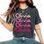 Olivia First Name-D Boy Girl Baby Birth-Day Women's Oversized Comfort T-Shirt Pepper