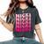 Personalized Name Nicki I Love Nicki Pink Vintage Women's Oversized Comfort T-Shirt Pepper