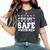 Pride Month You Are Safe With-Me Lgbtq Social Support Women's Oversized Comfort T-Shirt Pepper