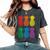 Rainbow Pineapples Aloha Hawaiian Gay Pride Month Women's Oversized Comfort T-Shirt Pepper