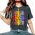 Rainbow Wildflowers Field Flowers Lgbtq Month Pride Month Women's Oversized Comfort T-Shirt Pepper