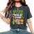 Sister Of The Wild One Zoo Birthday Safari Jungle Animal Women's Oversized Comfort T-Shirt Pepper