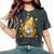 Sunflower Gnome With Bee Hippie Gnome Lover Women's Oversized Comfort T-Shirt Pepper