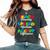 Teach Bravery Spread Kindness Accept Differences Women's Oversized Comfort T-Shirt Pepper