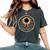 Totality April 8 2024 Total Solar Eclipse Yoga Women's Oversized Comfort T-Shirt Pepper