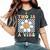 Two Is A Vibe Cute Groovy 2Nd Birthday Party Daisy Flower Women's Oversized Comfort T-Shirt Pepper