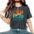 Woman Surfing Beach Wave Rider Retro Vintage Sunset Cute Women's Oversized Comfort T-Shirt Pepper