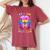 10Th Birthday Girl 10 Years Butterfly Number 10 Women's Oversized Comfort T-Shirt Crimson