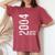 20Th Birthday 20 Years Old Man Woman Vintage 2004 Women's Oversized Comfort T-Shirt Crimson