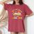 Adventure Begins At Your Library Summer Reading 2024 Groovy Women's Oversized Comfort T-Shirt Crimson