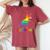 Allysaurus Lgbt Dinosaur Rainbow Flag Ally Lgbt Pride Women's Oversized Comfort T-Shirt Crimson