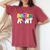 Autism Aunt Awareness Puzzle Pieces Colors Women's Oversized Comfort T-Shirt Crimson