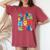 In My Autism Mom Era Autism Awareness Support Puzzle Groovy Women's Oversized Comfort T-Shirt Crimson