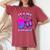 Birthday Girl 9 Year Old Butterfly Number 9 Women's Oversized Comfort T-Shirt Crimson