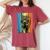 Bobcat Portrait Vintage Style Mom Dad Women's Oversized Comfort T-Shirt Crimson