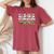 Boy Mama Farm Tractor Mom Mother's Day Women's Oversized Comfort T-Shirt Crimson