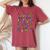 Bugs Adorable Graphic Crawling With Bugs Rainbow Colors Women's Oversized Comfort T-Shirt Crimson