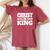 Christ Is King Jesus Is King Christian Faith Women's Oversized Comfort T-Shirt Crimson