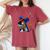 Dabbing African Black Girl Graduation Class Of 2024 Women's Oversized Comfort T-Shirt Crimson