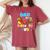 Dad And Mom Of The Birthday Boy Farm Animal Family Party Women's Oversized Comfort T-Shirt Crimson