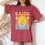 Dazed And Engaged Wildflower Bachelorette Party Matching Women's Oversized Comfort T-Shirt Crimson