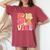 Five Is A Vibe Birthday 5 Years Old Groovy Retro Women's Oversized Comfort T-Shirt Crimson