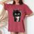 Angry Black Cat Drinking Coffee Loves Coffee Pet Women's Oversized Comfort T-Shirt Crimson
