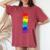 Lgbt Cat Stack Rainbow Gay Pride For Cat Lover Women's Oversized Comfort T-Shirt Crimson