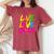 Happy Live Love Cheer Cute Girls Cheerleader Women's Oversized Comfort T-Shirt Crimson