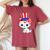 Happy July 4Th Usa Flag Cat Dad-Dy Mom-My Boy Girl Women's Oversized Comfort T-Shirt Crimson
