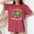 Be Happy In Your Own Shell Autism Awareness Rainbow Turtle Women's Oversized Comfort T-Shirt Crimson